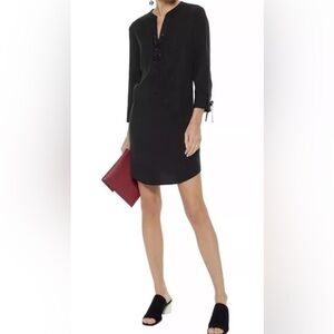 NWT: Theory Jullitah R2 Black Lace-Up Shift Dress | Size 8